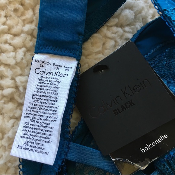 NWT Calvin Klein Black Sensual Balconette Bra - Picture 7 of 7